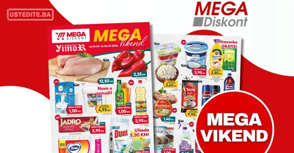 Mega Diskont vikend akcija 3-6.9.2026.