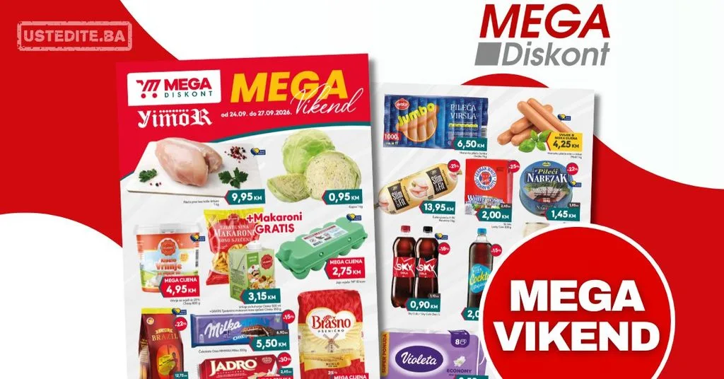 Mega Diskont vikend akcija 24-27.9.2026.