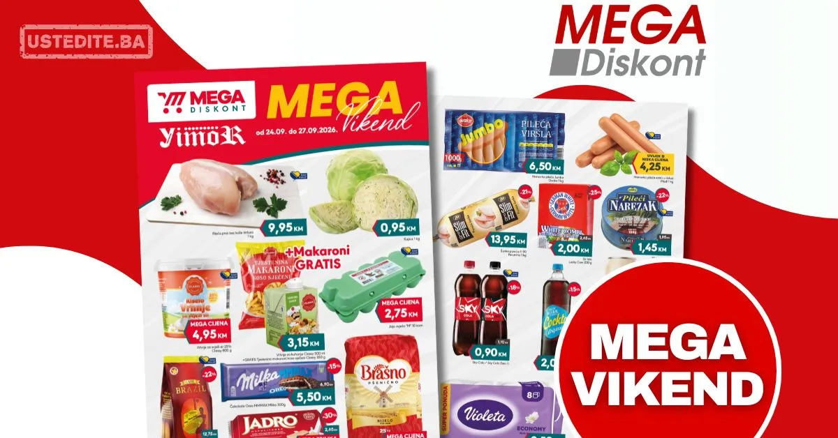 Mega Diskont vikend akcija 24-27.9.2026.