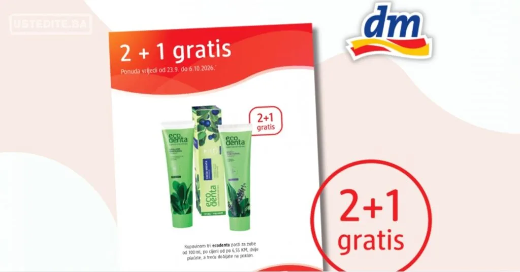dm 2+1 GRATIS 23.9-6.10.2026.