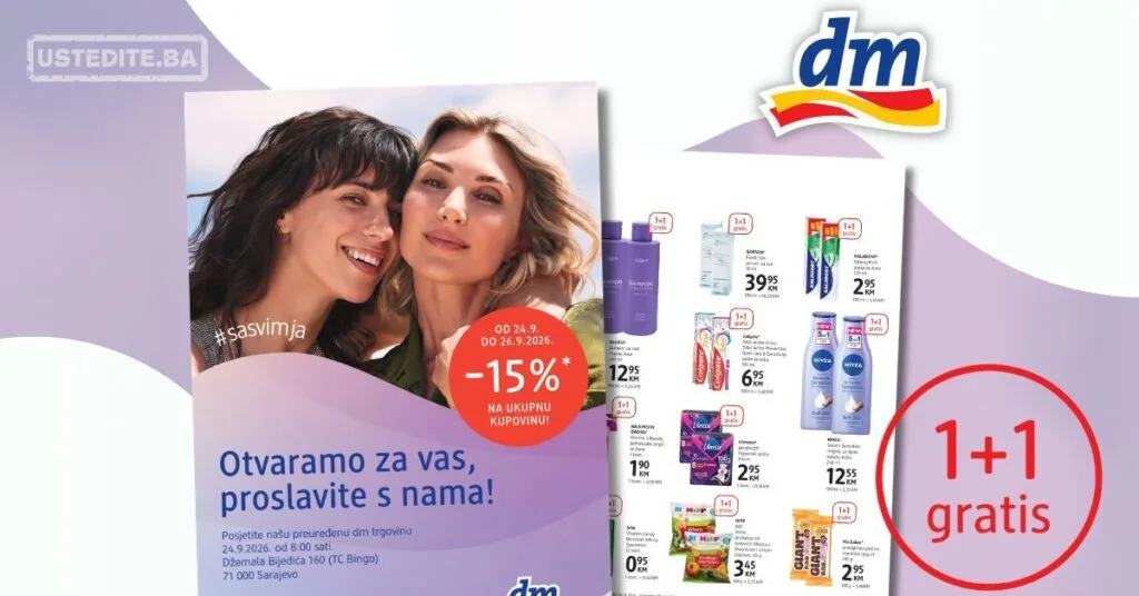 dm katalog SVE 1+1 GRATIS 24-26.9.2026.