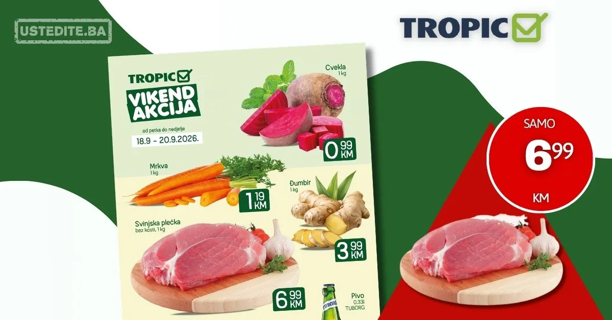 Tropic vikend akcija 18-20.9.2026.