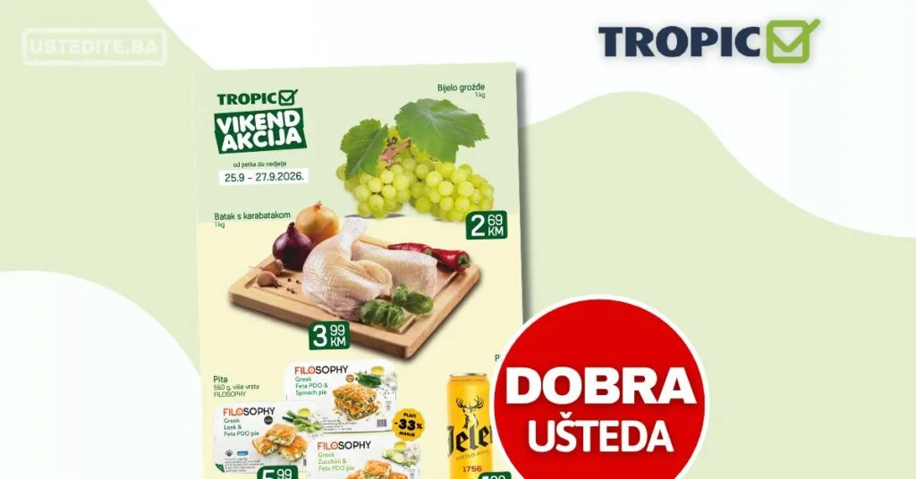 Tropic vikend akcija 25-27.9.2026.