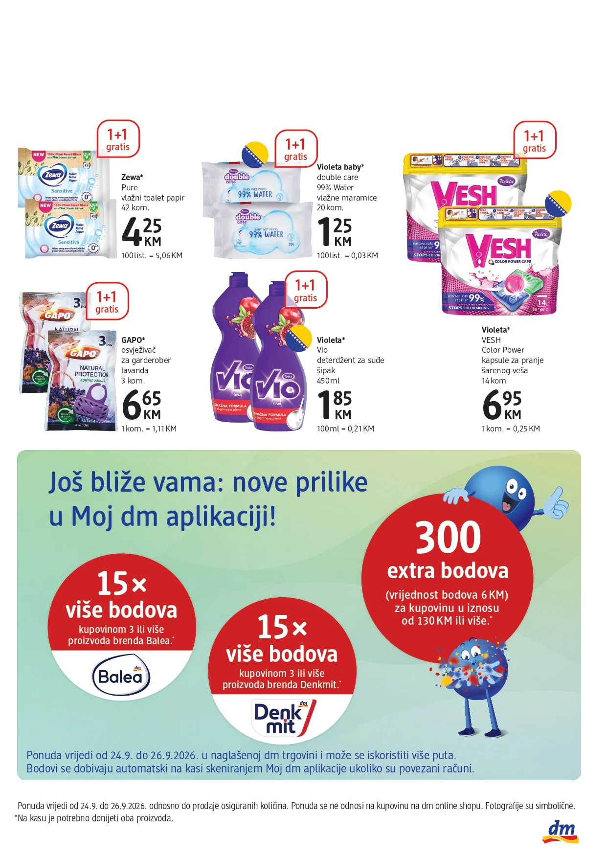 dm katalog SVE 1+1 GRATIS 24-26.9.2026. - str. 3