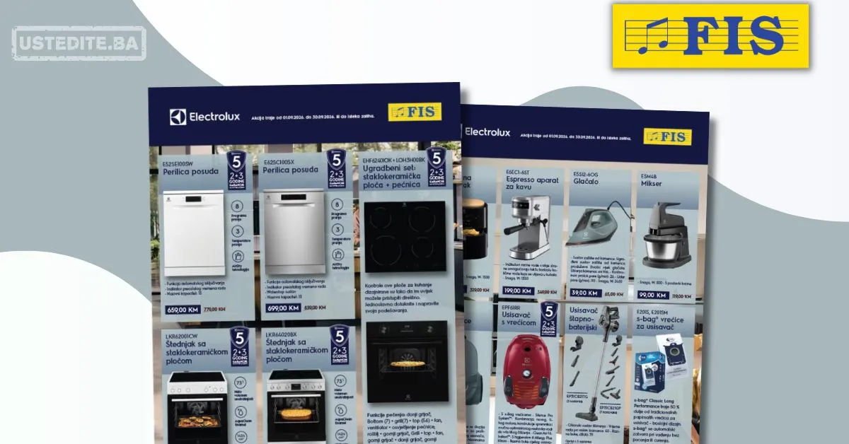 Fis akcija ELEKTROLUX 1-30.9.2026.