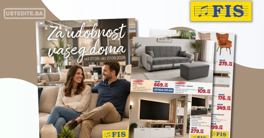 Fis katalog NAMJEŠTAJ - Super cijene za uređenje doma | 7-27.9.2026.