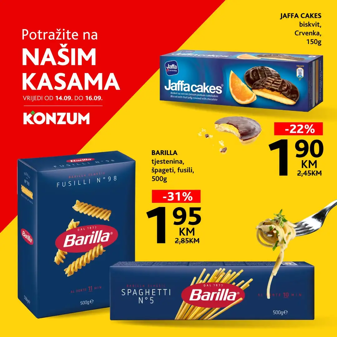 Konzum AKCIJA NA KASAMA 14-16.9.2026. - str. 1
