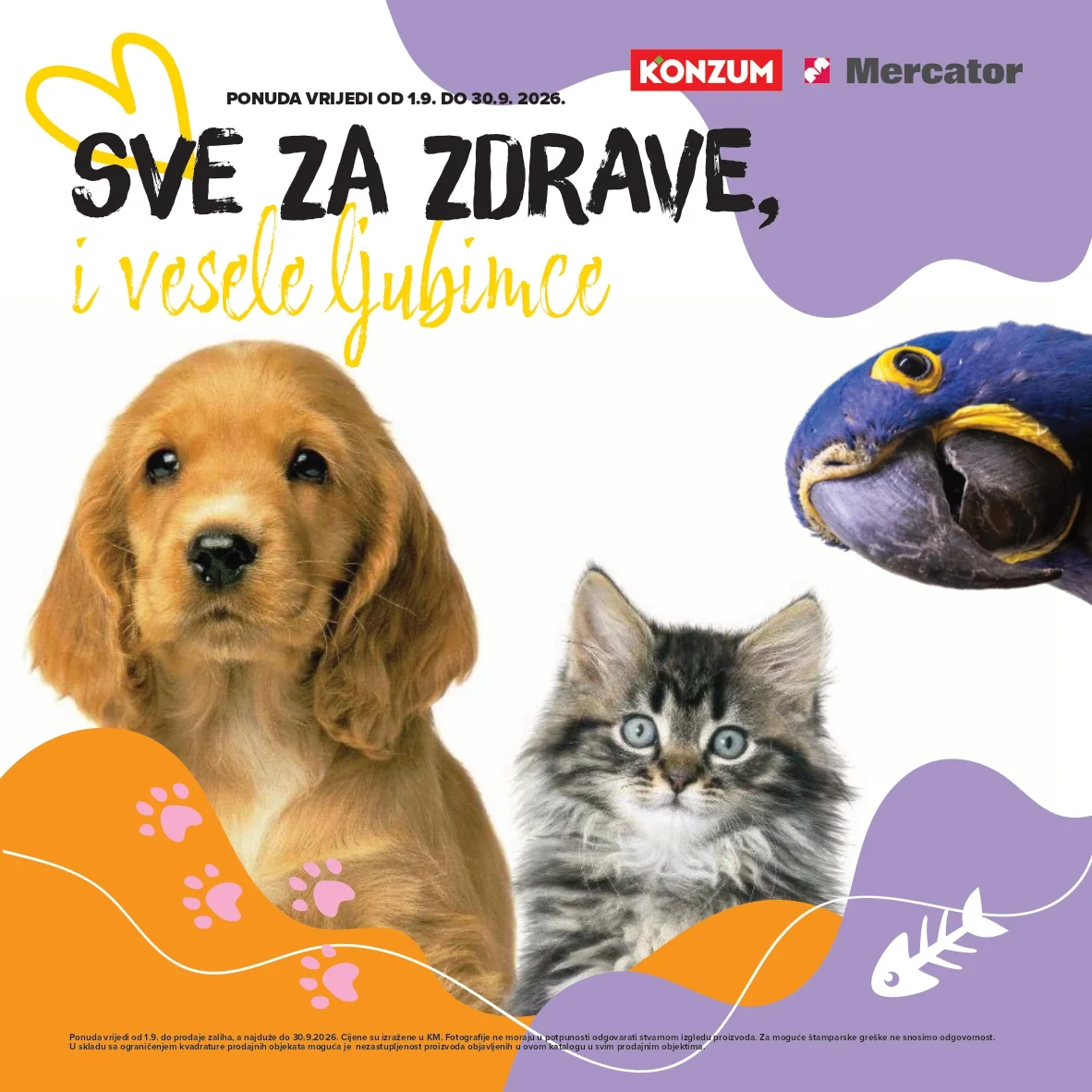 Konzum katalog KUĆNI LJUBIMCI 1-30.9.2026. - str. 1