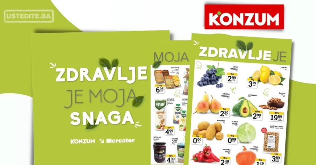 Konzum ZDRAVE NAMIRNICE 15-21.9.2026.