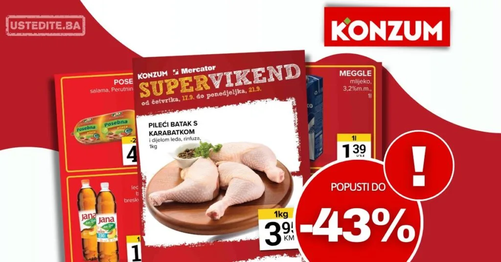 Konzum vikend akcija 17-21.9.2026.