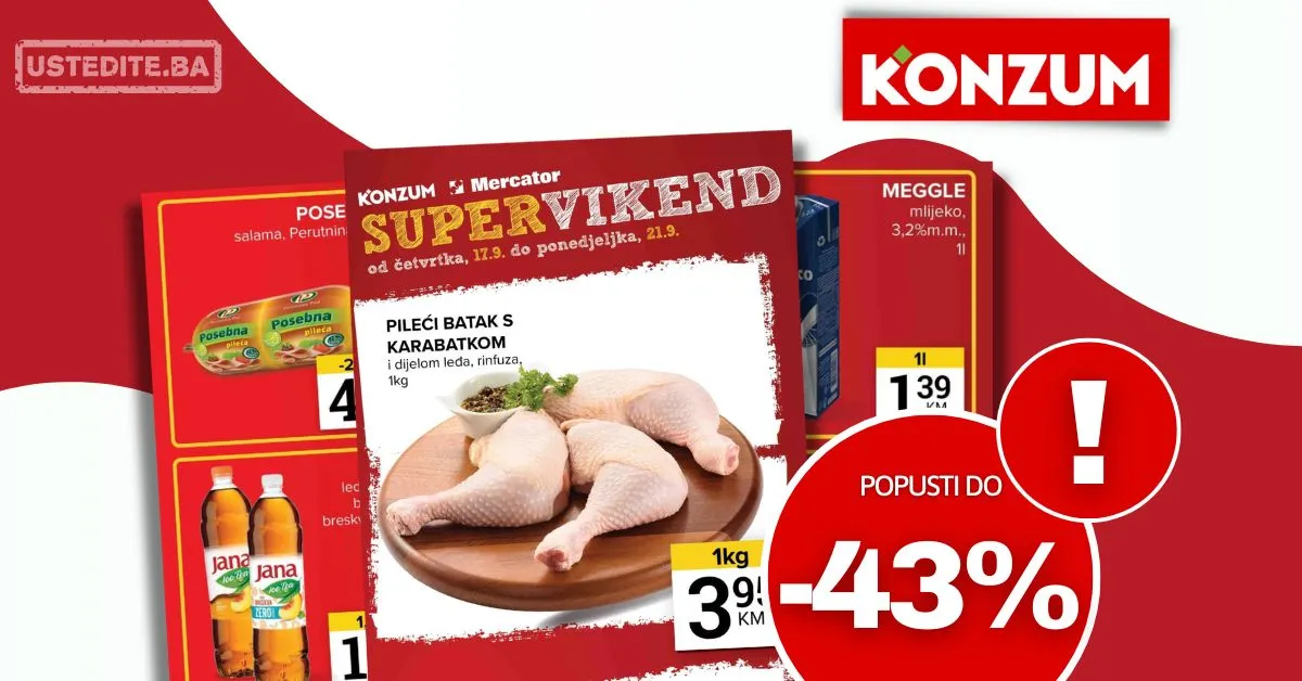 Konzum vikend akcija 17-21.9.2026.