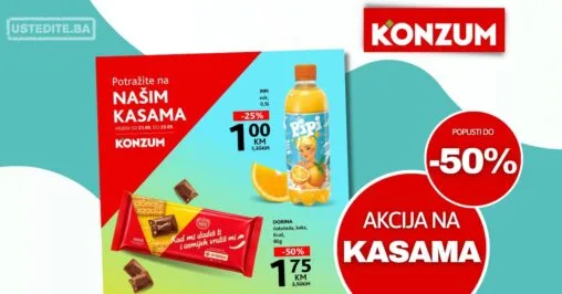Konzum AKCIJA NA KASAMA 21-23.9.2026.