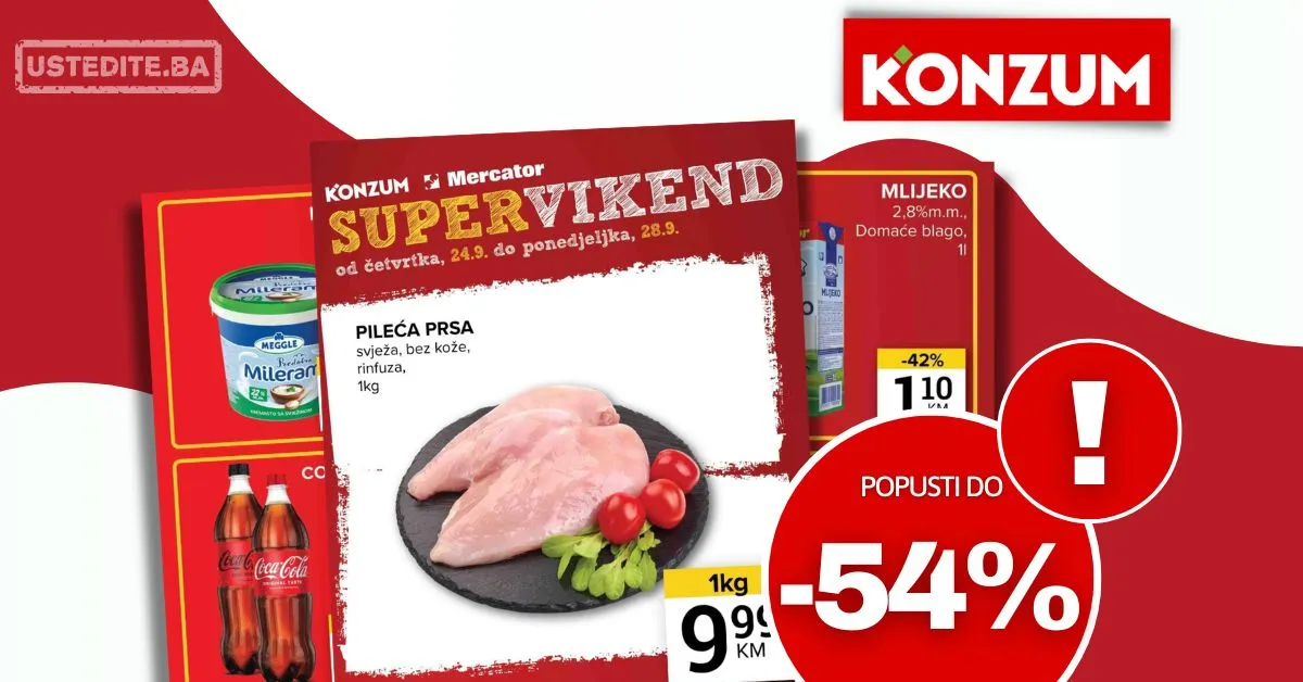 Konzum vikend akcija 24-28.9.2026.