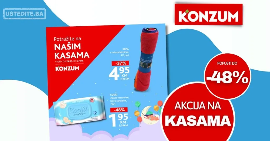 Konzum AKCIJA NA KASAMA 24-27.9.2026.