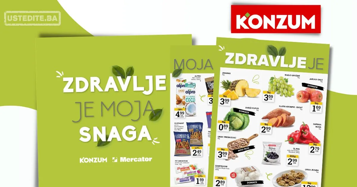 Konzum ZDRAVE NAMIRNICE 29.9-5.10.2026.