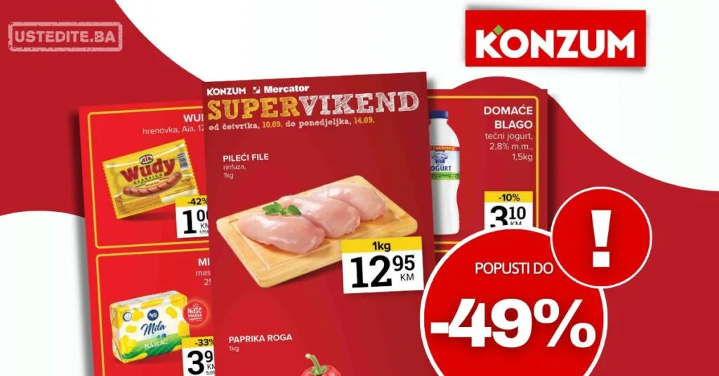 Konzum vikend akcija 10-14.9.2026.