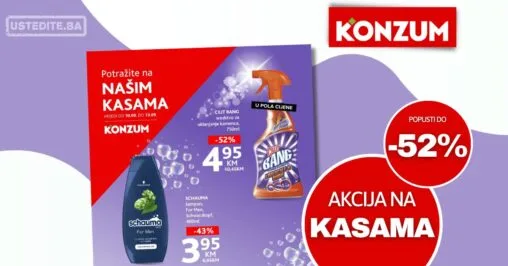 Konzum AKCIJA NA KASAMA 10-13.9.2026.