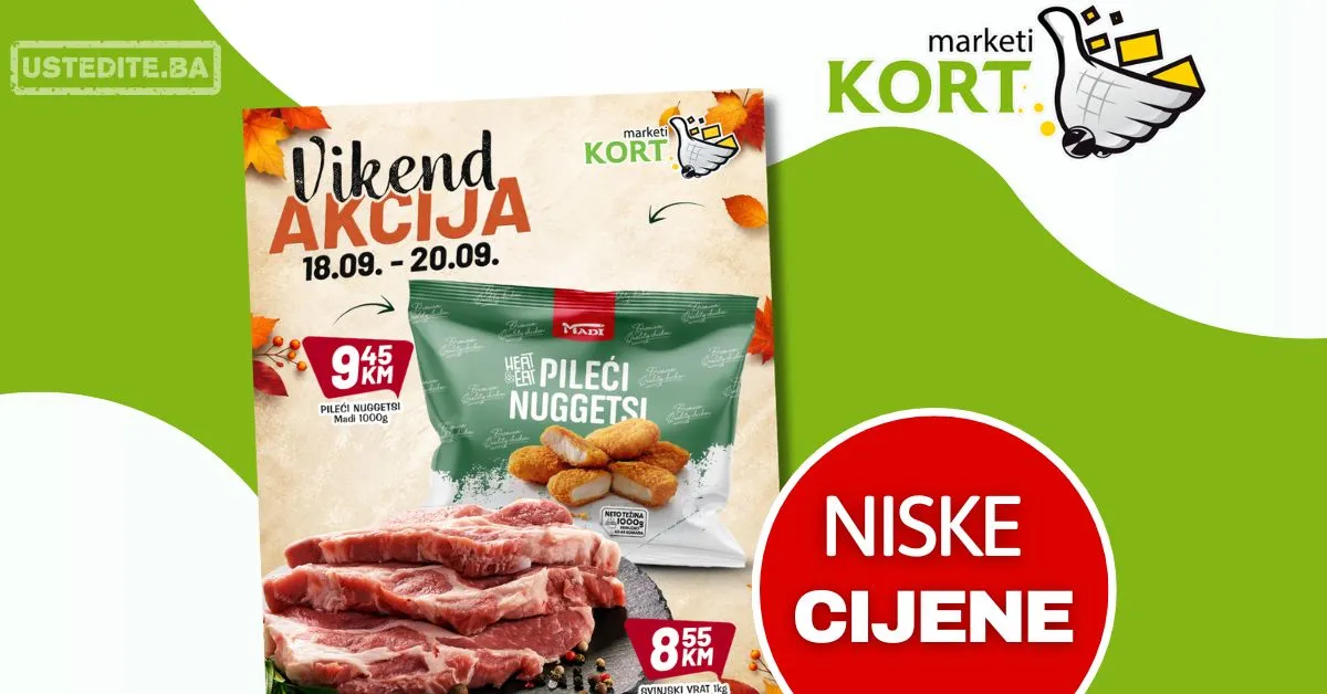 Kort vikend akcija 18-20.9.2026.