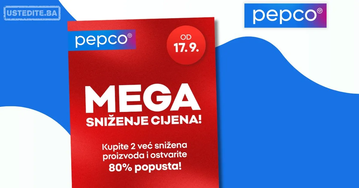 Pepco MEGA SNIŽENJE DO 80% 17-19.9.2026. - str. 1