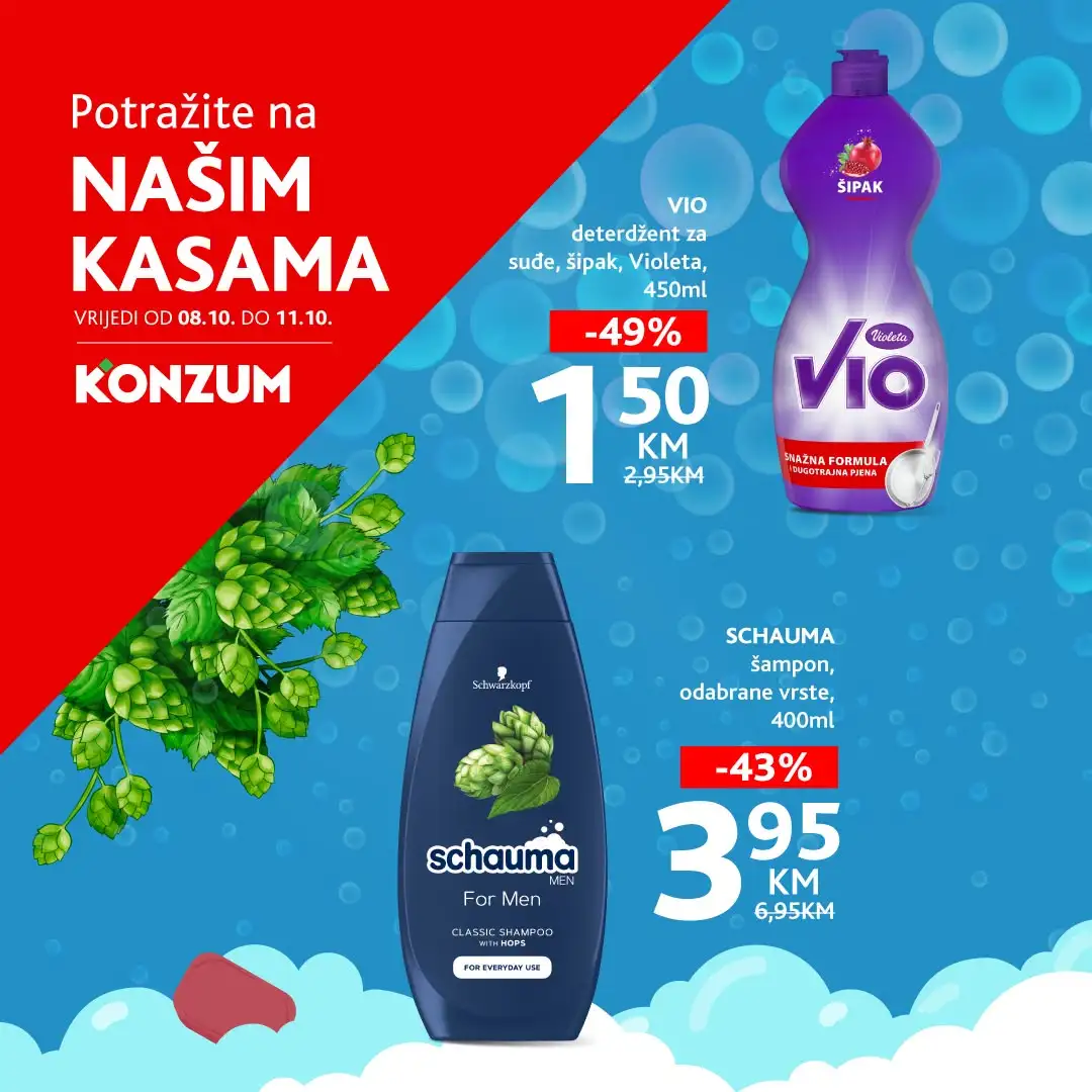 Konzum AKCIJA NA KASAMA 8-11.10.2026. - str. 1