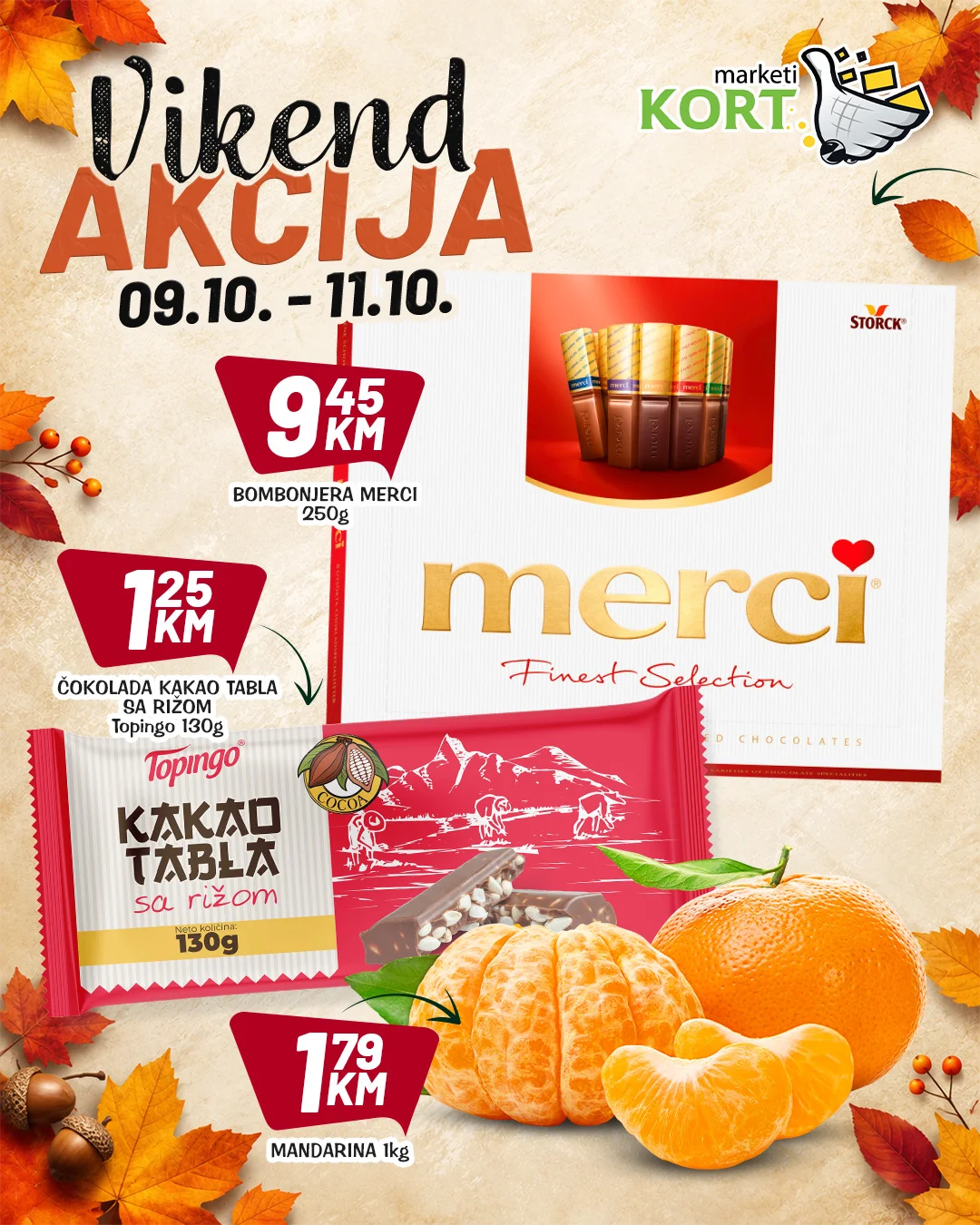 Kort vikend akcija 9-11.10.2026. - str. 1