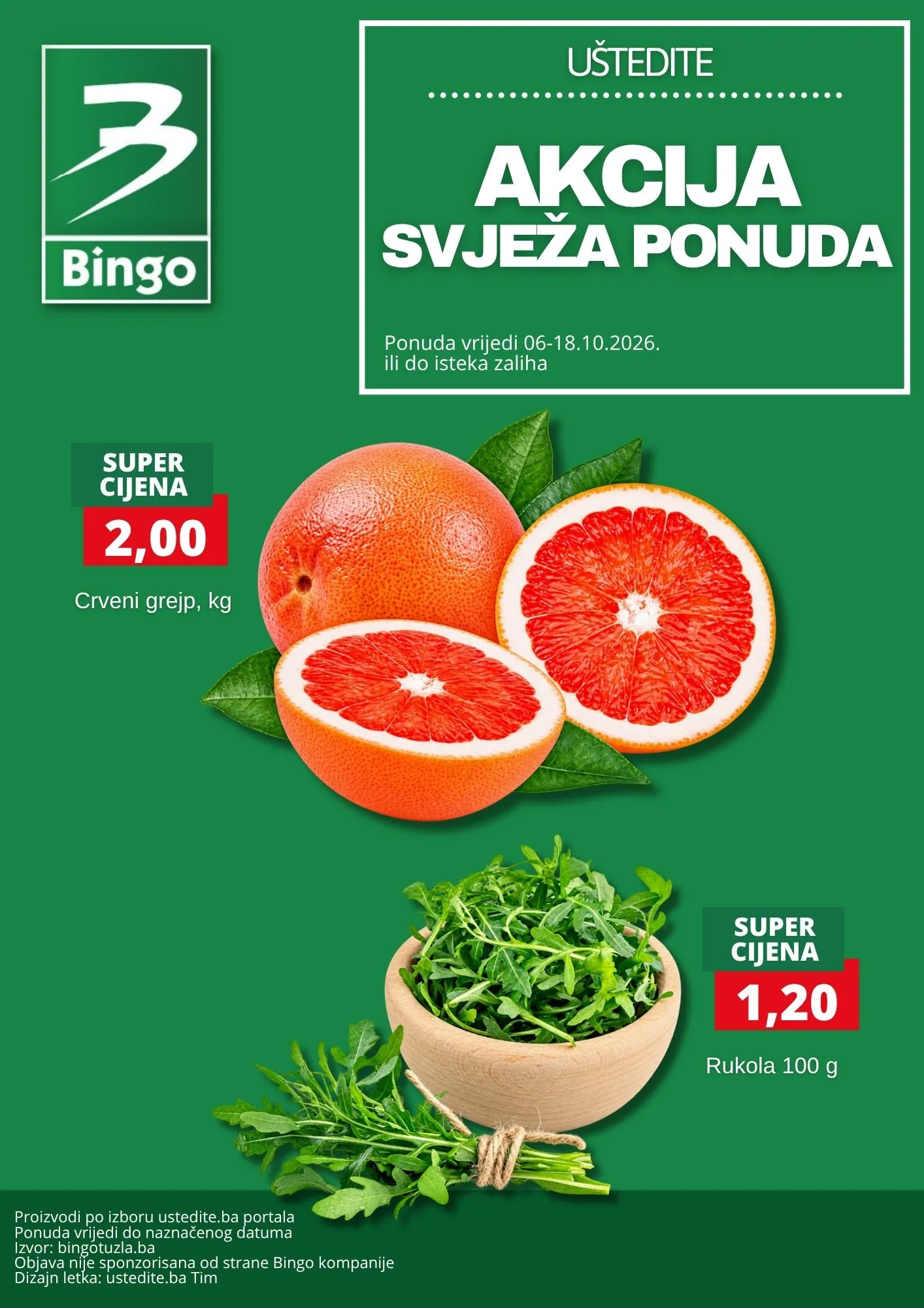 Bingo akcija SVJEŽA PONUDA 8-11.10.2026. - str. 1