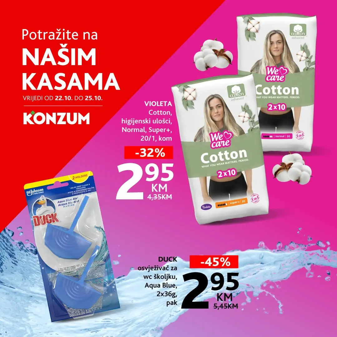 Konzum AKCIJA NA KASAMA 22-25.10.2026. - str. 1
