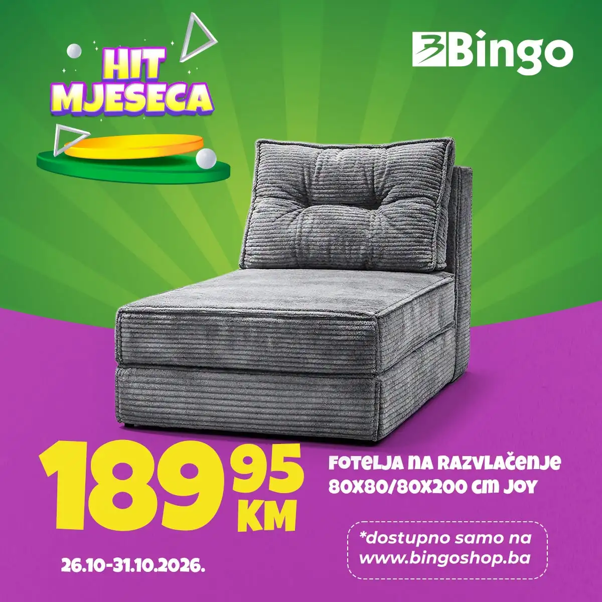 Bingo HIT MJESECA 26-31.10.2026. - str. 1