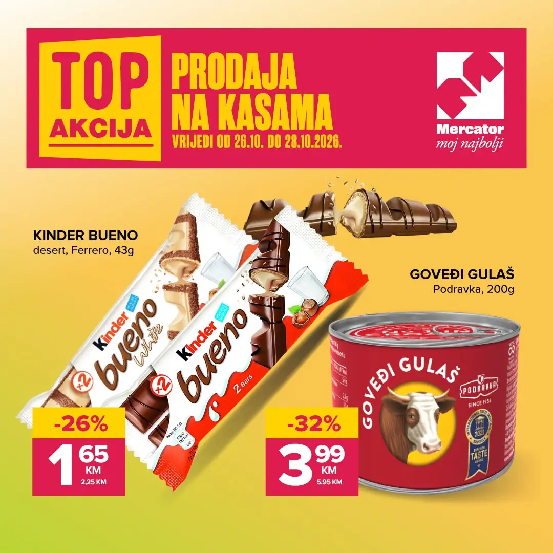 Mercator AKCIJA NA KASAMA 26-28.10.2026. - str. 1