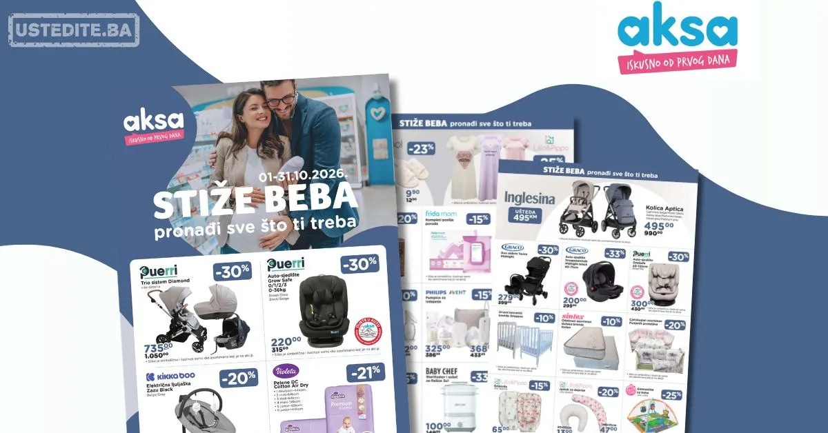 Aksa katalog STIŽE BEBA 1-31.10.2026.