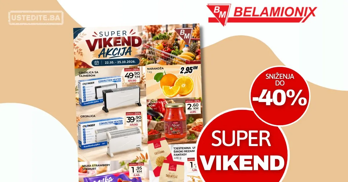 Belamionix vikend akcija 22-25.10.2026.