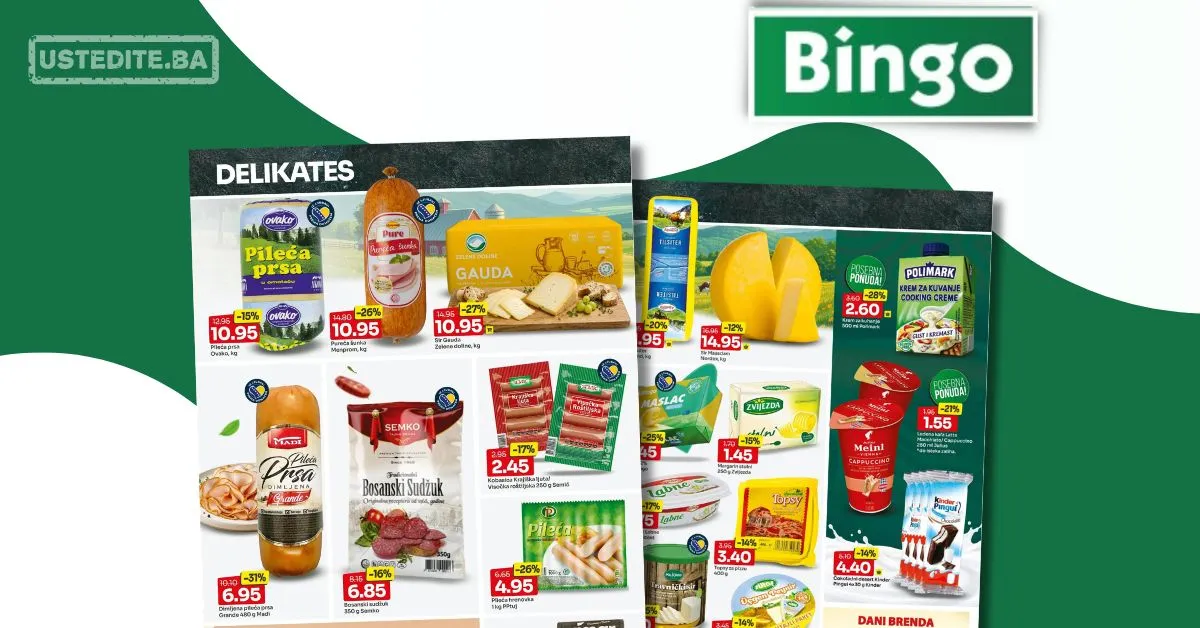 Bingo akcija DELIKATESE – sniženje do 1.11.2026.