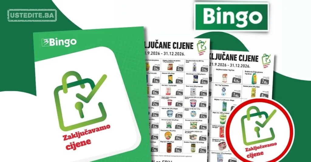 Bingo ZAKLJUČANE CIJENE 21.9-31.12.2026.