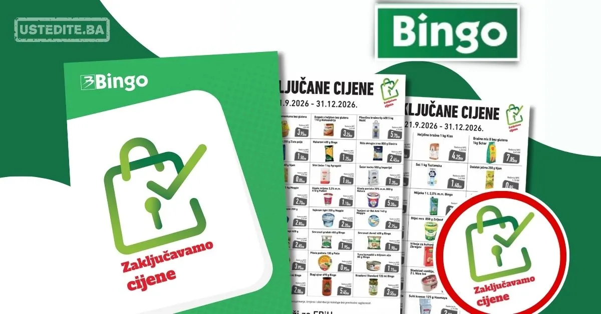 Bingo ZAKLJUČANE CIJENE 21.9-31.12.2026.
