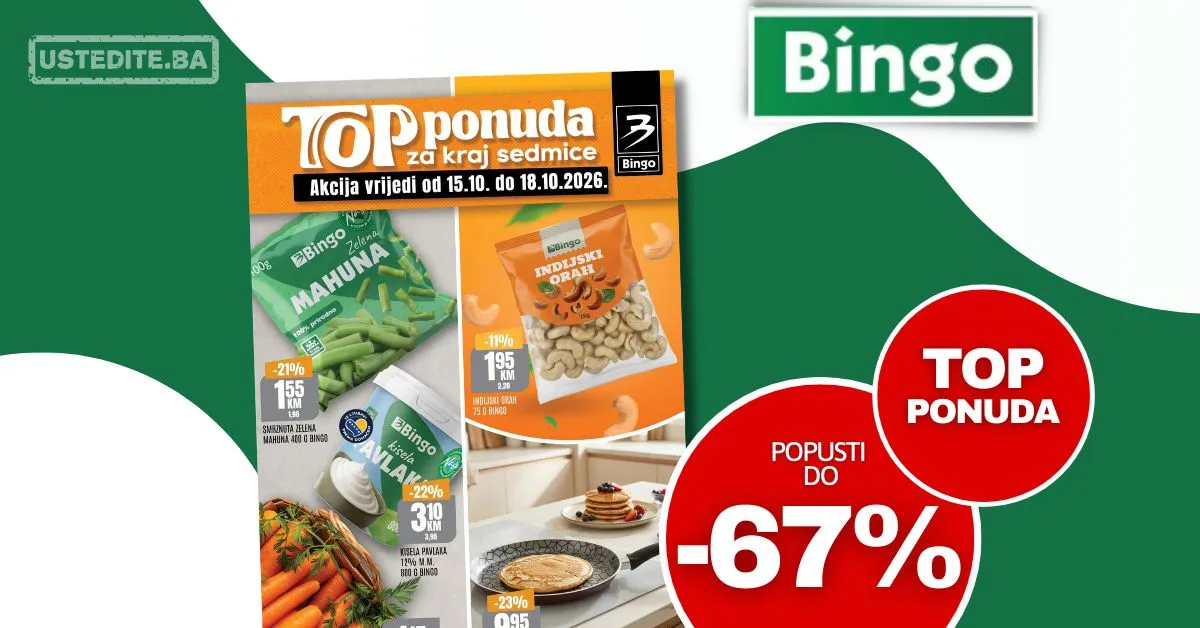 Bingo vikend akcija 15-18.10.2026.