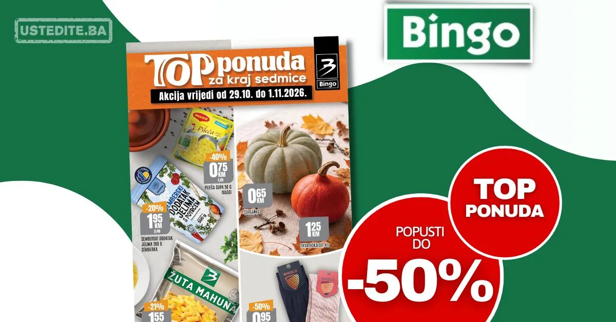 Bingo vikend akcija 29.10-1.11.2026.