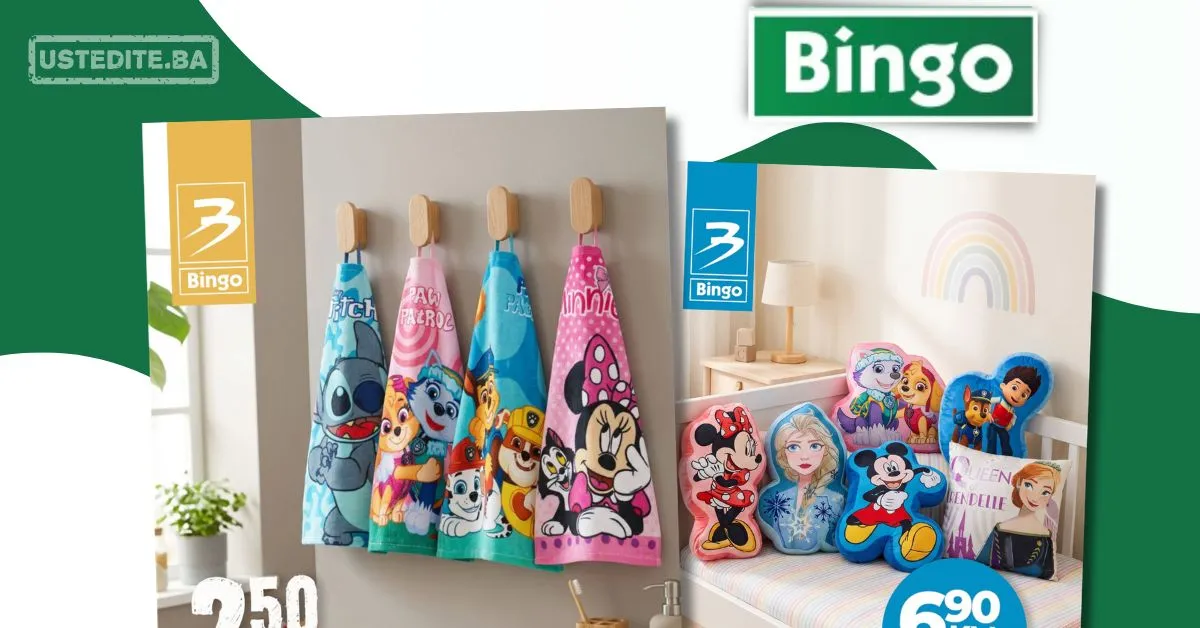 Bingo ponuda za mališane – peškiri 2,50 KM, ukrasni jastuci 6,90 KM! - str. 2