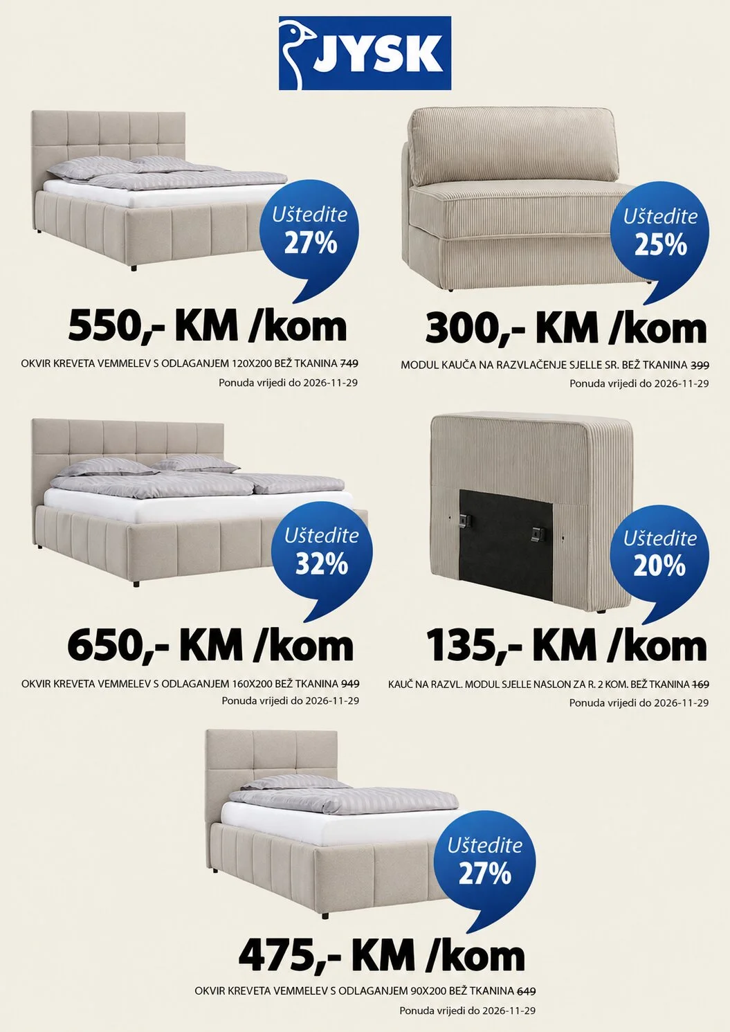JYSK akcija: Namještaj za vaš dom uz uštede do 39% - str. 2