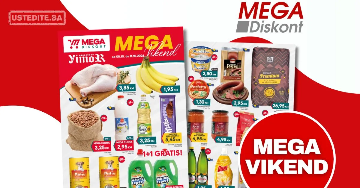 Mega Diskont vikend akcija 8-11.10.2026.