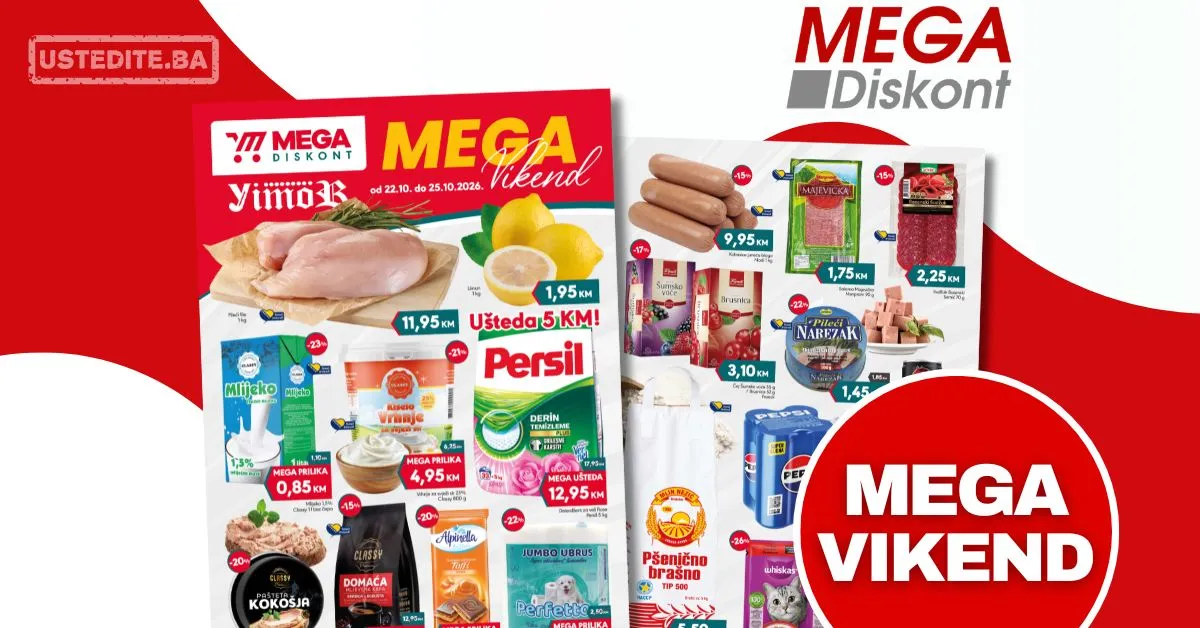 Mega Diskont vikend akcija 22-25.10.2026.