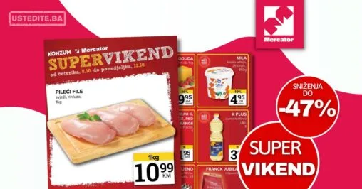Mercator vikend akcija 8-12.10.2026.