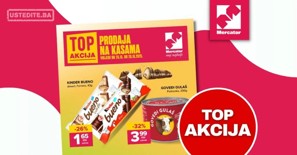 Mercator AKCIJA NA KASAMA 26-28.10.2026.