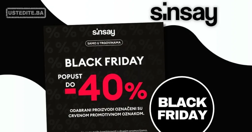 Sinsay BLACK FRIDAY - popusti do 40% od 29.10-19.11.2026.