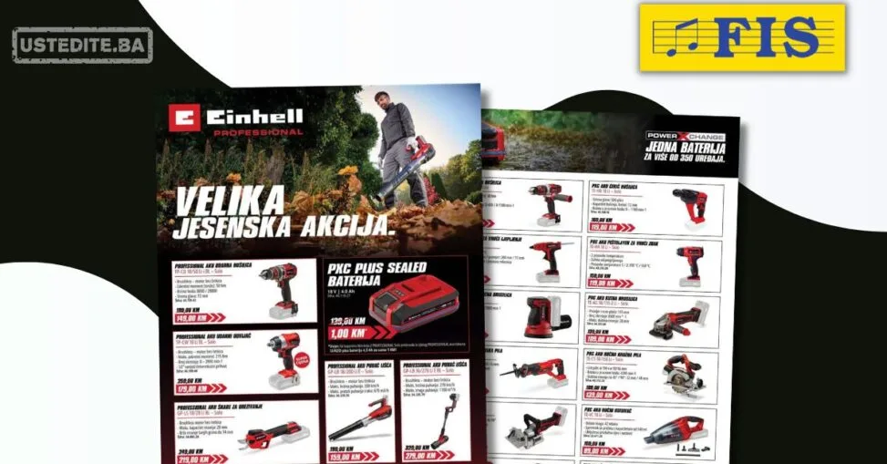 Fis akcija EINHELL 1-31.10.2026.