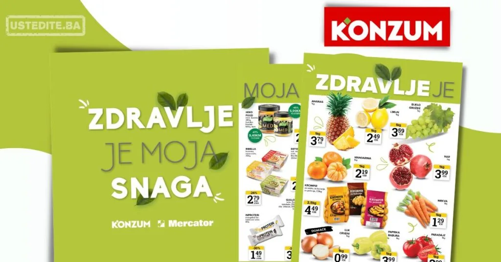 Konzum ZDRAVE NAMIRNICE 27.10-2.11.2026.