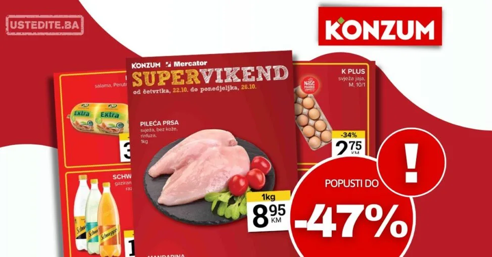 Konzum vikend akcija 22-26.10.2026.