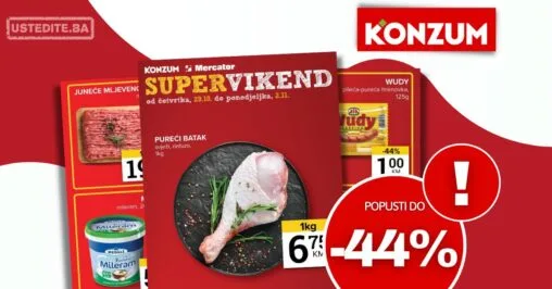 Konzum vikend akcija 29.10-02.11.2026