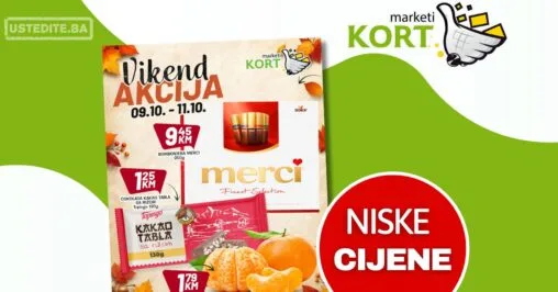 Kort vikend akcija 9-11.10.2026.
