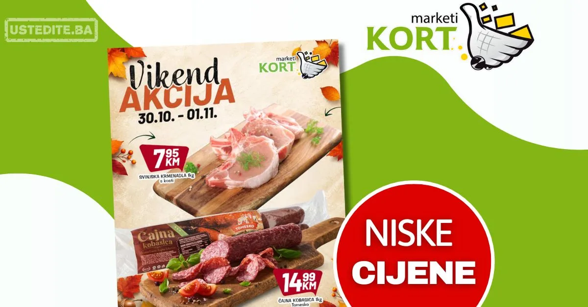 Kort vikend akcija 30.10-1.11.2026.