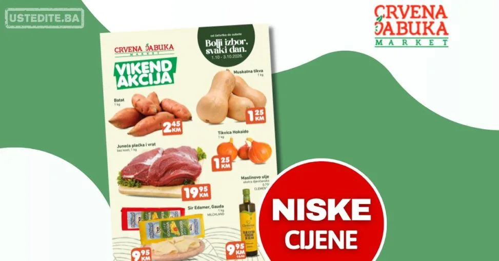 Crvena jabuka vikend akcija 1-3.10.2026.